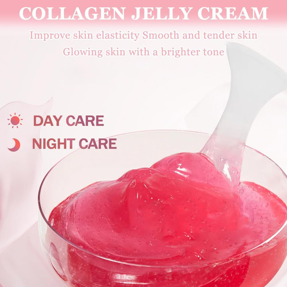 ® Crema De Gel De Colágeno, Collagen Jelly Cream, Crema Power Lifting De Colágeno, Crema De Colágeno, Crema Hidratante Collagen Nutrition Cream Reducción De Poros