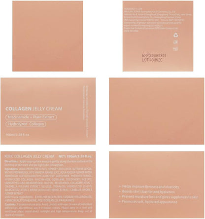 ® Crema De Gel De Colágeno, Collagen Jelly Cream, Crema Power Lifting De Colágeno, Crema De Colágeno, Crema Hidratante Collagen Nutrition Cream Reducción De Poros