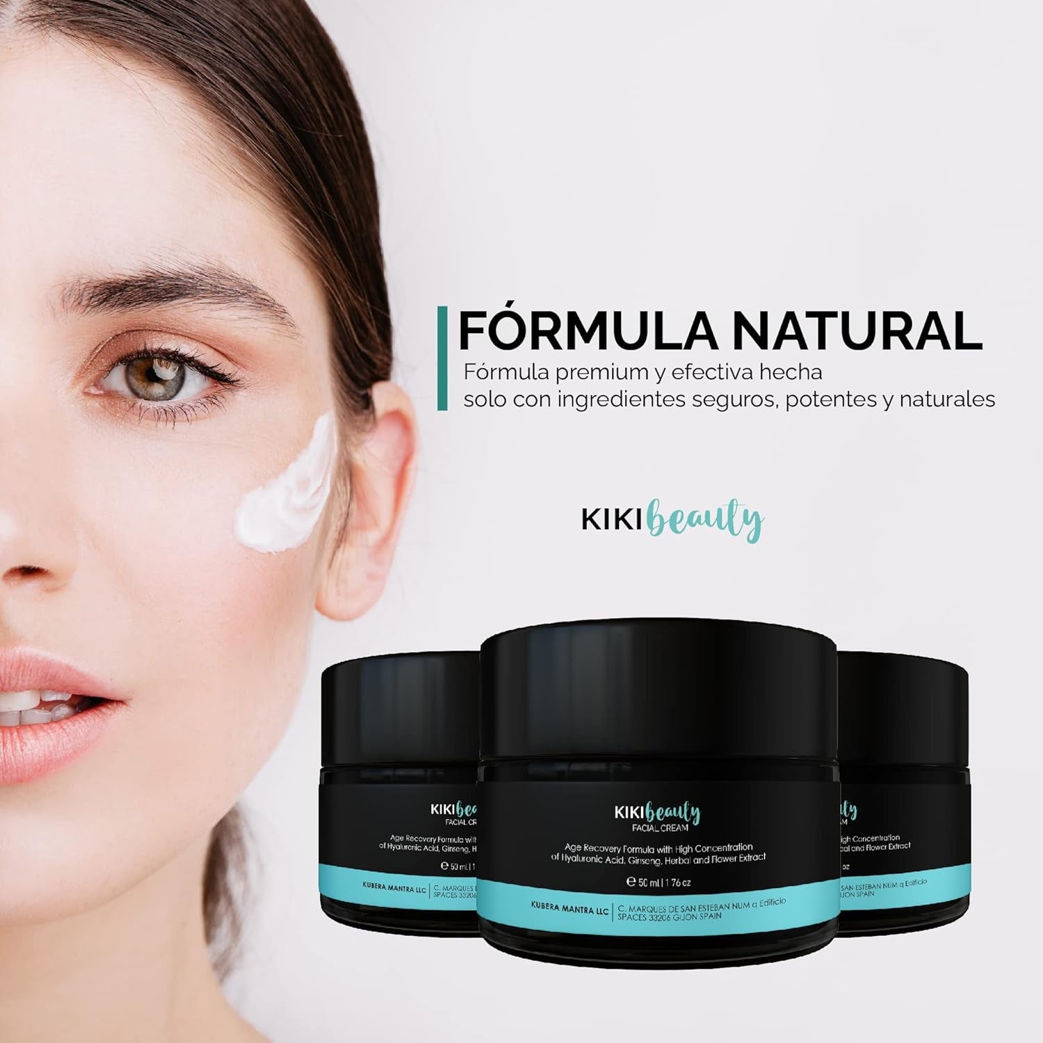 KIKILASH Crema Hidratante Facial Mujer & Hombre I Crema Solar Facial I Crema Facial Acido Hialuronico I Crema Hidratante Facial I Crema Colageno Facial 50Ml / 1.7Oz
